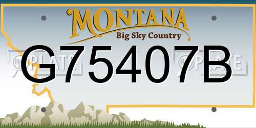 G75407B Montana License Plate