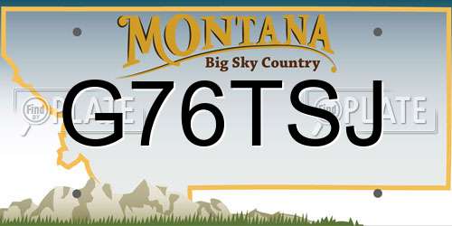 G76TSJ Montana License Plate