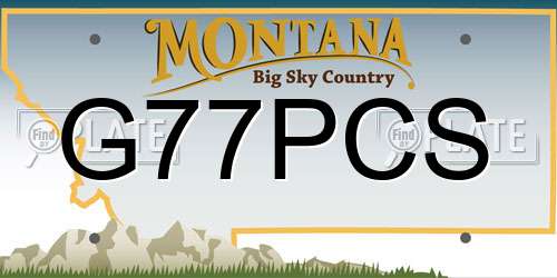 G77PCS Montana License Plate