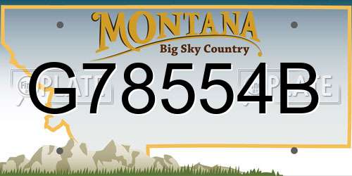 G78554B Montana License Plate