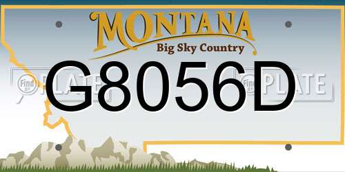 G8056D Montana License Plate