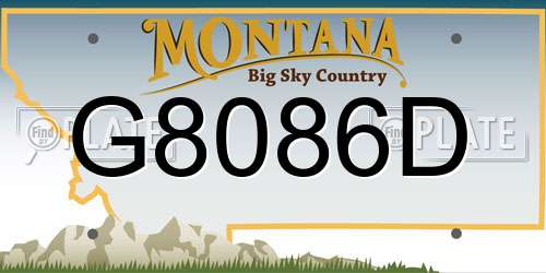 G8086D Montana License Plate