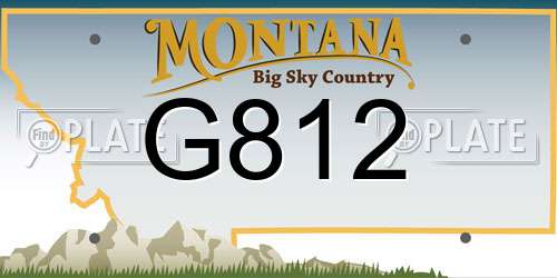 G812 Montana License Plate