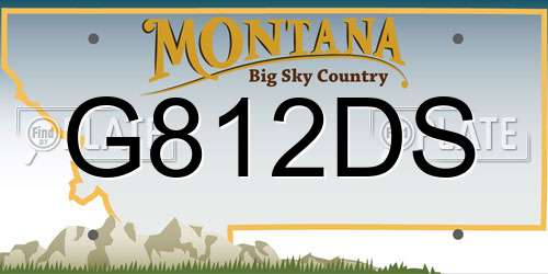 G812DS Montana License Plate