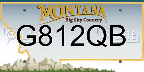 G812QB Montana License Plate