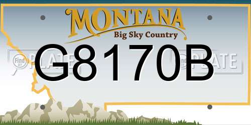G8170B Montana License Plate