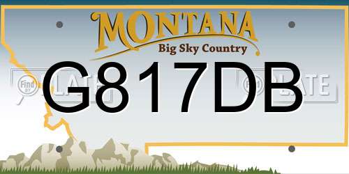 G817DB Montana License Plate