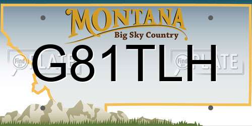 G81TLH Montana License Plate