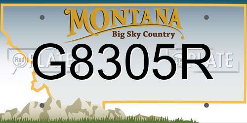 G8305R Montana License Plate
