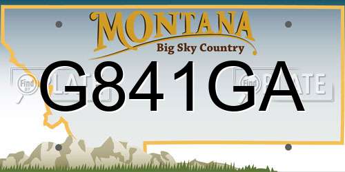 G841GA Montana License Plate