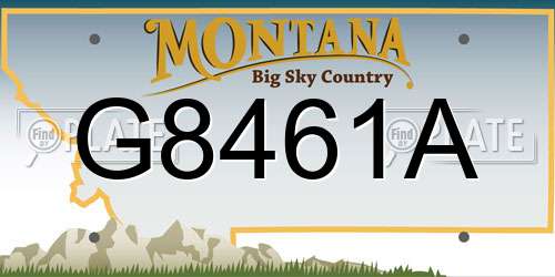 G8461A Montana License Plate