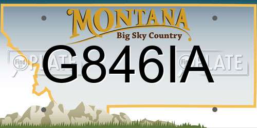 G846IA Montana License Plate