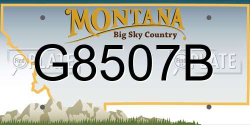 G8507B Montana License Plate