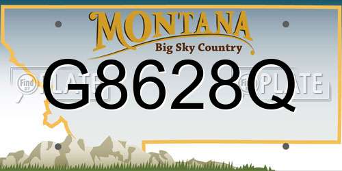 G8628Q Montana License Plate