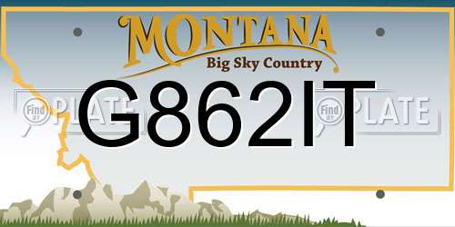 G862IT Montana License Plate