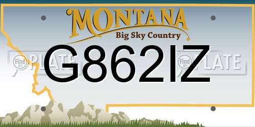 G862IZ Montana License Plate