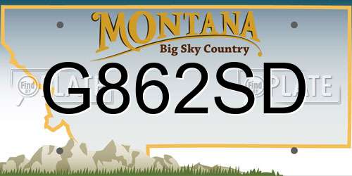 G862SD Montana License Plate