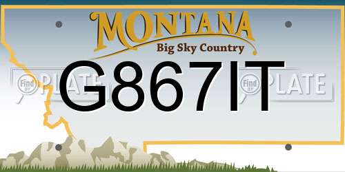 G867IT Montana License Plate