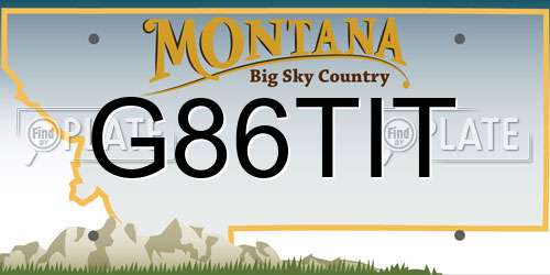 G86TIT Montana License Plate