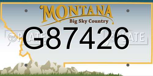 G87426 Montana License Plate