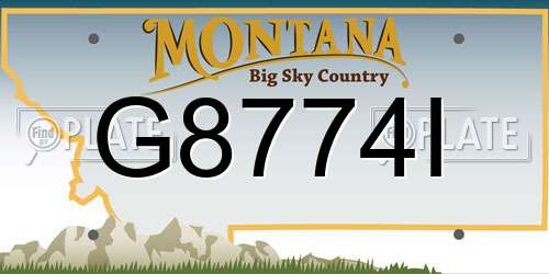 G8774I Montana License Plate