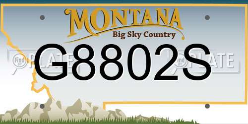 G8802S Montana License Plate