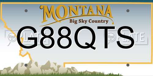 G88QTS Montana License Plate