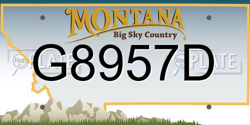 G8957D Montana License Plate