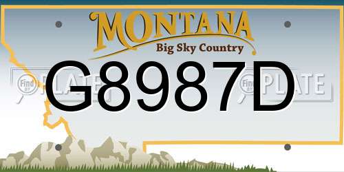 G8987D Montana License Plate