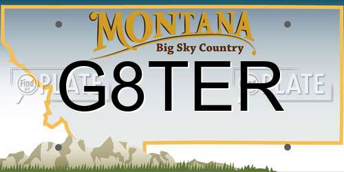 G8TER Montana License Plate