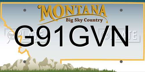 G91GVN Montana License Plate