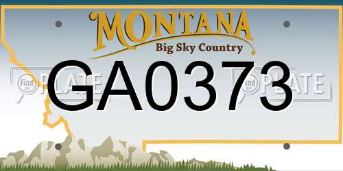 GA0373 Montana License Plate