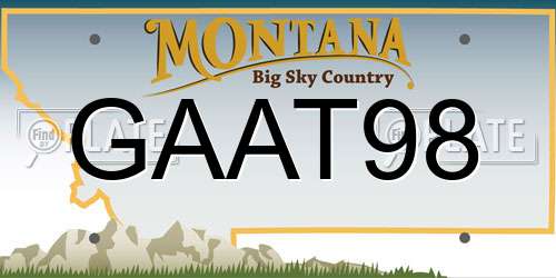 GAAT98 Montana License Plate