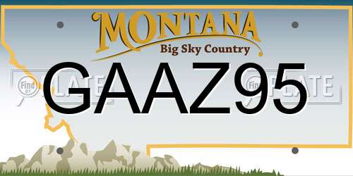 GAAZ95 Montana License Plate
