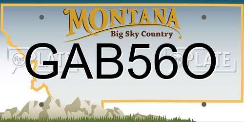 GAB56O Montana License Plate