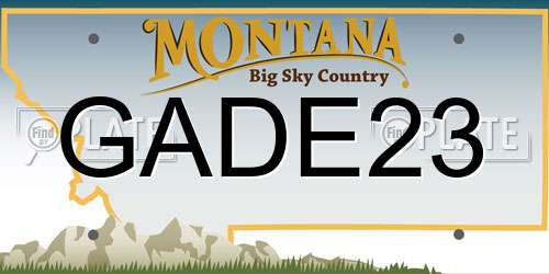 GADE23 Montana License Plate