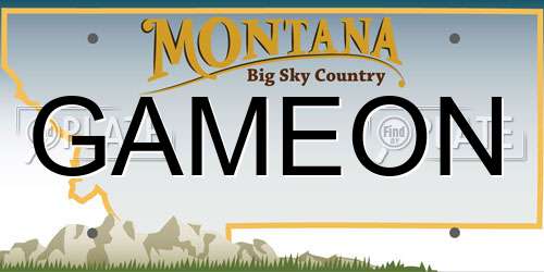 GAMEON Montana License Plate