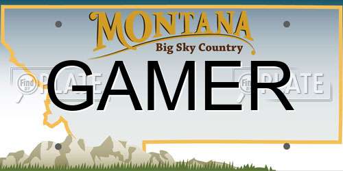 GAMER Montana License Plate