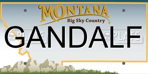 GANDALF Montana License Plate