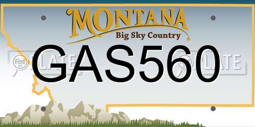 GAS560 Montana License Plate