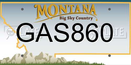 GAS860 Montana License Plate