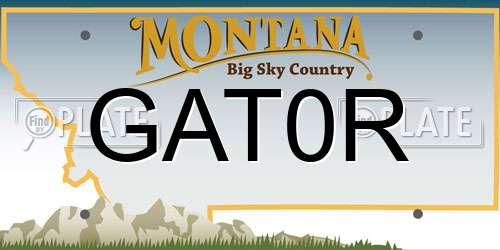 GAT0R Montana License Plate