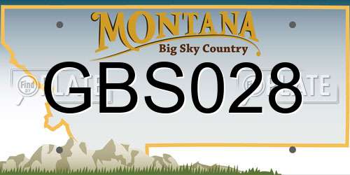 GBS028 Montana License Plate