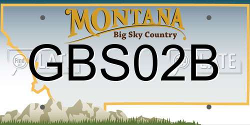 GBS02B Montana License Plate