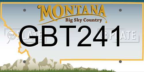 GBT241 Montana License Plate