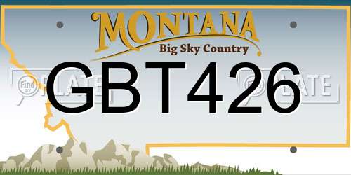 GBT426 Montana License Plate