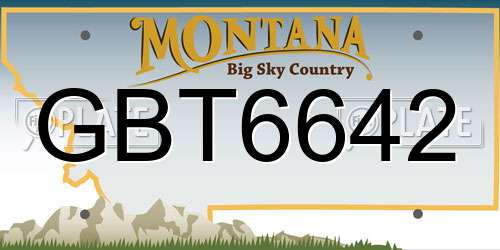 GBT6642 Montana License Plate