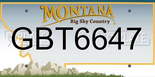 GBT6647 Montana License Plate