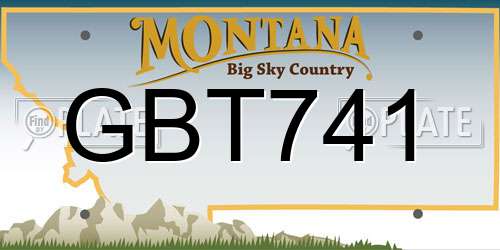 GBT741 Montana License Plate