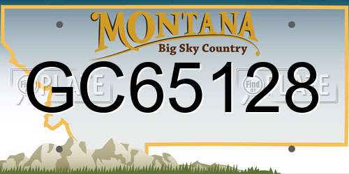 GC65128 Montana License Plate
